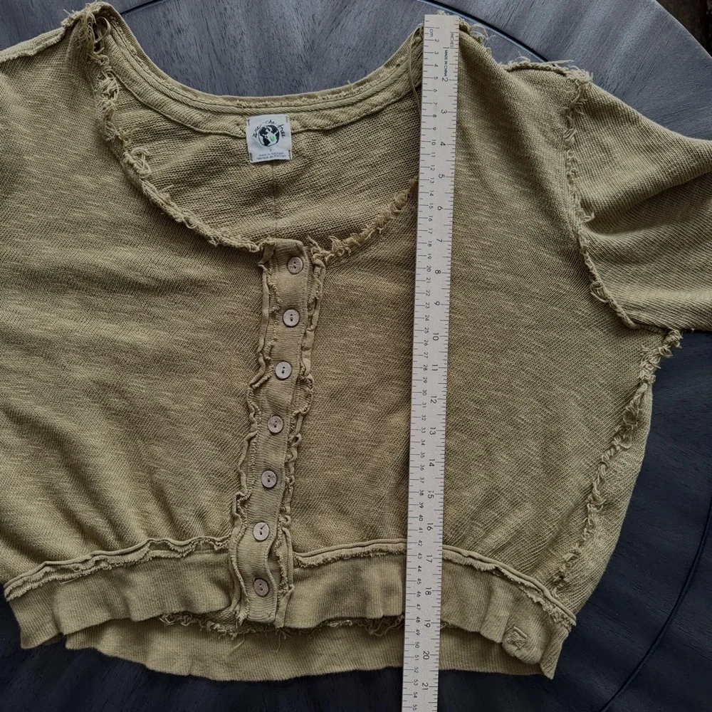 FP We The Free | Olive Button Crop Cardigan | Size Small - Picture 11 of 13